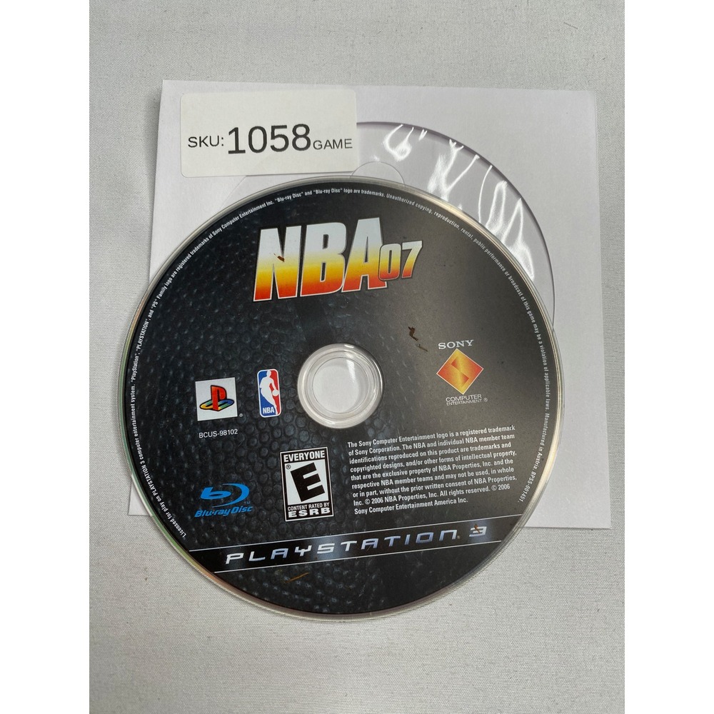 NBA 07 Sony PlayStation 3
